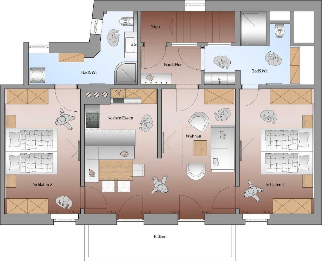 Appartements Erwin & Eleonore Huettl - Penthouse Neukirchen am Grossvenediger Bagian luar foto